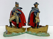 Antique K&O Ruhl USA George Washington On The Delaware Historic Pair Of Bookends picture