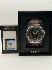 Limited 1999 Camel Blue Square White Zippo Lighter & Casual Bolted Watch New B50 picture