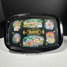 VTG Branson Showtown USA Metal Tray 15x10 Cowboy Home Bar Studio Souvenir picture