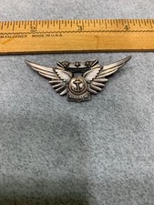 Original WWII US Navy/USMC Aircrew Wing, 3 Stars, Pin back, Sterling AMICO maker picture