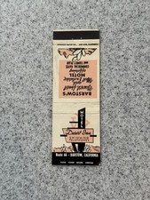 Motel Desert Inn Barstow California Vintage Matchbook Cover Pg73 picture