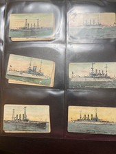 c1910's T39 Booker Tobacco Card  Burley Cubs U.S. Battleship Lot of 14 picture