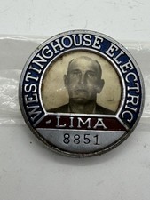 Antique/Vintage Westinghouse Electric Lima Employee ID Badge Pin picture