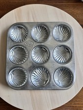 Vintage Tala Brand 9-Cavity Shell/Madeleine Baking Pan Mold Made In England MCM picture