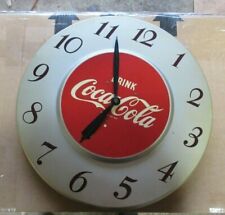 1960s Vintage Drink Coca Cola soda Hanging Wall Clock Sign UU picture