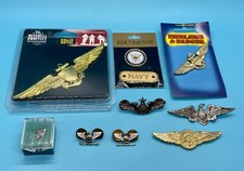 Lot of 9 Vintage Military Flight Wings Badge/Charms/Pins – Beau Sterling, Krew G picture