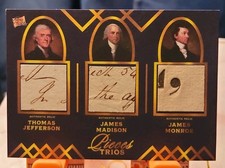 2022 pieces of the past PT-3 Pieces Trios Jefferson/Maddison/Monroe 2 with ink picture