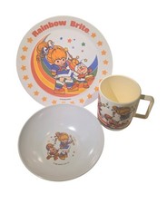 1983 Vintage Rainbow Brite Childs 3pc. Set DEKA Melamine U S A made       picture