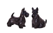 17776 Puppy Dog Scottish Terrier Scottie Salt and Pepper Shakers Ceramic, Blue picture