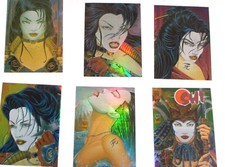 1995 SHI ALL CHROMIUM Magnachrome INSERT 6 CARD SET COMIC IMAGES WILLIAM TUCCI picture