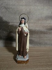 Vintage Fontanini Italy St. Teresa of Avila Resin Statue Figurine w/ Halo picture