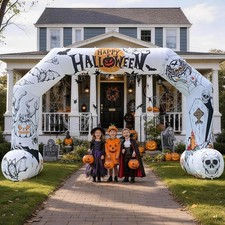 20Ft Halloween Inflatable Archway with 250W Blower, Hexagon Inflatable Arch for picture