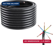 7 Way Trailer Wire 25 FT - Heavy Duty 14 Gauge 7 Pin Trailer Wiring Harness Kit picture