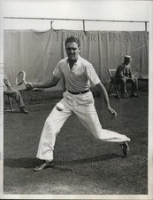 1933 Press Photo Clifford Sutter vs Cician McGrath at National tennis in NY picture