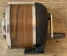 Vintage Boston Standard 1006 Woodgrain 8 Hole Hand Crank Pencil Sharpener Wall picture